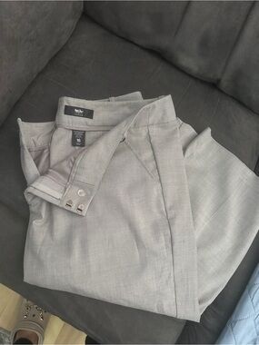 Mossimo Light Gray Straight-Leg cropped Dress Pants